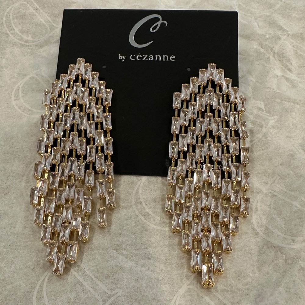 Cezanne Gold Chandelier Statement Earrings